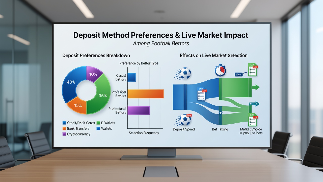 Mobile app interface showing deposit methods and live football betting markets