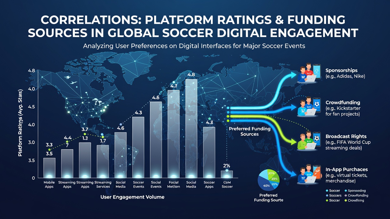 Users navigating soccer event interfaces on mobile devices while selecting various digital funding options