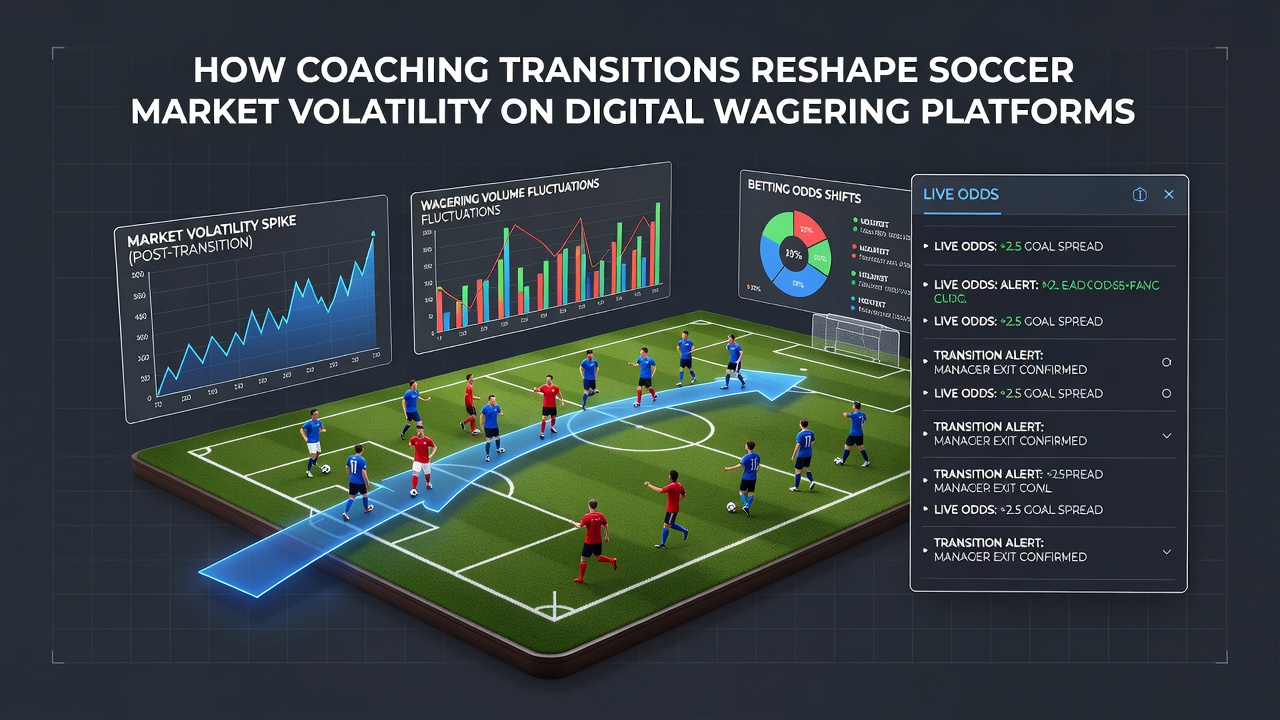 Mobile screen showing fluctuating soccer betting odds during a coaching change announcement